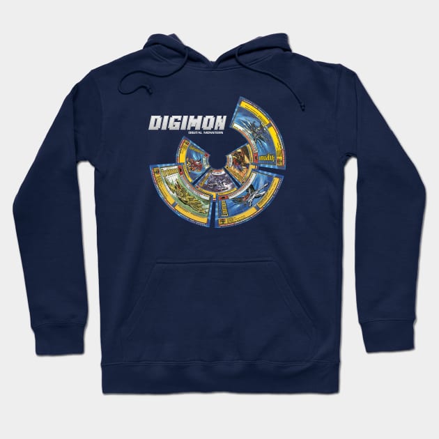 Digimon - Digital Monster Cards Hoodie by OfficeBros